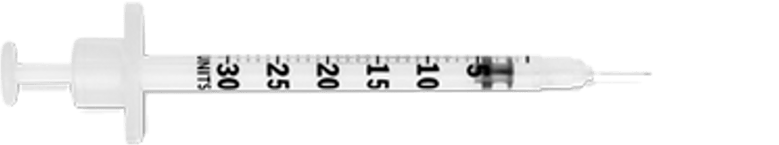 0.3 mL insulin syringe (30 units)